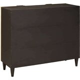 vidaXL Stranska omara Črna in zlata 90 x 33.5 x 75 cm trden mangov les, (5000064689) | Shoptok.si