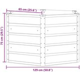  Cvetlično korito Antracit 129 x 129 x 75 cm Jeklo, (5000207776) | Shoptok.si