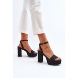 Boto Black Jeans Sandals with Heel Acrana | ePonuda.com