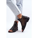 Zazoo 977/L Leather Cutout Sandals with Zip | Shoptok.si