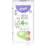 Bella Baby Happy Soft&Delicate Size 4 Maxi plenice za enkratno uporabo 8-14 kg 62 kos | Shoptok.si