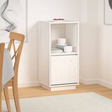 vidaXL Komoda bela 38x35x80 cm trdna borovina Cene