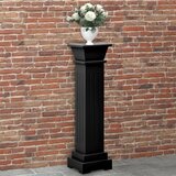 vidaXL Klasično stojalo za rastlino črno 17x17x66 cm MDF | Shoptok.si