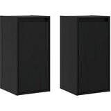  Zidni ormarići 2 kom crni 30 x 30 x 60 cm od masivne borovine | shoptok.hr