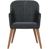  3-dijelni vrtni blagovaonski set s jastucima crni | shoptok.hr