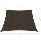 vidaXL Jedro za zaštitu od sunca 160 g/m² smeđe 3/4 x 3 m HDPE | shoptok.hr