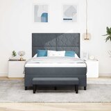  Krevet s opruga kutije Tamno siva 200 x 160 cm Baršun | shoptok.hr