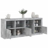 vidaXL Komoda z LED lučkami betonsko siva 164x37x67 cm Cene