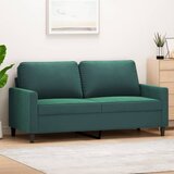 vidaXL Dvosed temno zelen 140 cm žamet Cene
