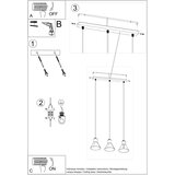  Sollux SL.0988 - Luster na sajli TAZILA 3xES111/60W/230V bela | Eponuda.com