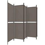  Sobna pregrada s 5 panela Antracit 250 x 200 cm od tkanine | shoptok.hr