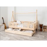 Molarem Home Drveni dječji krevet Luna Tipi - svijetlo drvo - 180x90 cm - S ladicom | shoptok.hr