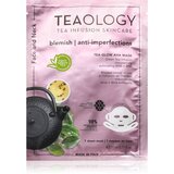 Teaology Tea Glow Blemish AHA Purifying Mask maska iz platna s čistilnim in osvežilnim učinkom za vrat in dekolte 21 ml Cene