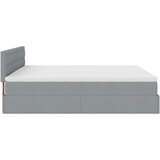  Otomanski krevet s madracem svijetlosivi 200x200 cm tkanine | shoptok.hr