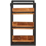 vidaXL Nočna omarica 2 pcs Rjava in črna Trden les akacije | Shoptok.si