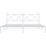  Metalni okvir za krevet s uzglavljem bijeli 193x203 cm | shoptok.hr