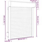  Roletna Antracit 80 x 100 cm Aluminij i poliuretan | shoptok.hr