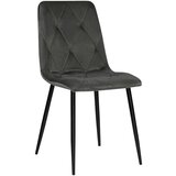 CARRYHOME STOL, kovina, tekstil črna, temno siva | Shoptok.si