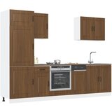  7-dijelni set kuhinjskih ormarića "Kalmar" smeđi hrast, inženjersko drvo | shoptok.hr