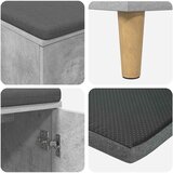  Klupa za hodnik s jastukom Betonsko Siva 60 x 38 x 46 cm | shoptok.hr