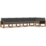 vidaXL Zunanja garnitura za sedenje 6 pcs Naravna in antracitna, (5000280281) | Shoptok.si