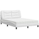  The Living Store Postelja z vzmetnico bela 140x190 cm umetno usnje - Postelja, (21496976) | Shoptok.si