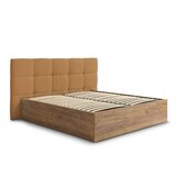 Bobochic Paris Oker žuti podstavljeni tapecirani/od iverice bračni krevet s prostorom za odlaganje s podnicom 160x200 cm Kumo – | shoptok.hr