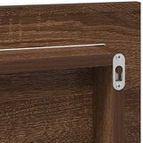  Ogledalo Zidne Smeđi hrast 80 x 37 cm Staklo i inženjerski drvo | shoptok.hr