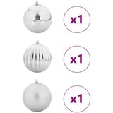 vidaXL Set božičnih okraskov Drugo 3 pcs srebrna Ø 25 cm | Shoptok.si