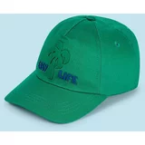 Mayoral Otroška bombažna bejzbolska kapa zelena barva