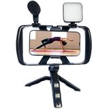 Oem Podesivi stolni stativ s držačem za telefon s LED/mikrofonom za Streaming crni | shoptok.hr