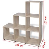 Police za knjige/izlaganje u obliku stepeništa 107 cm hrast | shoptok.hr