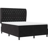  Krevet s opruga kutije s madracem Crna 190 x 140 cm Baršun | shoptok.hr