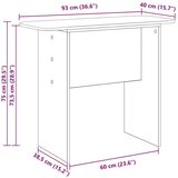  Konzolna stolica Staro drvo 93 x 40 x 75 cm Konstruirano drvo | shoptok.hr