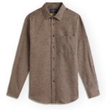 Portuguese Flannel Srajce z dolgimi rokavi Abstract Pied Poule Shirt - Navy Modra | Shoptok.si