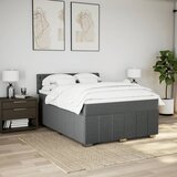  Okvir kreveta s oprugama i madrac svjetlosivi 160x200cm tkanina | shoptok.hr