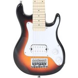 vidaXL Električna gitara za djecu s torbom smeđe-bijele 3/4 30 | shoptok.hr