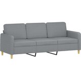 vidaXL Kavč trosed z blazinami svetlo siv 180 cm blago | Shoptok.si