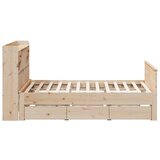 vidaXL Knjižna postelja brez vzmetnice 180x200 cm trdna borovina | Shoptok.si