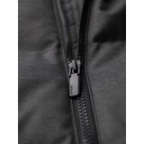 Ombre Men's long quilted jacket with hood - grey | Shoptok.si