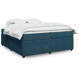  Krevet s oprugama i madracem tamnoplavi 200x200 cm baršunasti | shoptok.hr