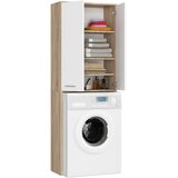 AKORD Fin Omarica Nad Pralnim Strojem, 2 Vrata, Hrast Sonoma/Bela, (5000332679) | Shoptok.si