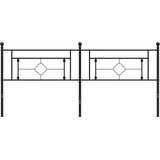  Metalno zamjensko uzglavlje crno 193 cm | shoptok.hr