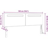  LED glava kreveta Boja cappuccina 180 cm Lažna koža | shoptok.hr