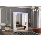 ADRK Drsna omara z ogledalom BALTIMORE 180 cm - BELA | Shoptok.si