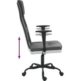  Uredska stolica podesive visine siva od tkanine i umjetne kože | shoptok.hr