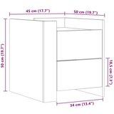 vidaXL Noćni ormarić dimljena boja hrasta 45x50x50cm konstruirano drvo | shoptok.hr
