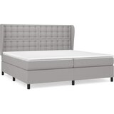  Krevet s oprugama i madracem svjetlosivi 200 x 200cm od tkanine | shoptok.hr
