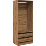 vidaXL Garderobna omara artisan hrast 80x50x200 cm inženirski les | Shoptok.si