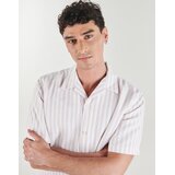 Selected Srajce s kratkimi rokavi SLHREGCLAY LINEN BLEND SS SHIR Rožnata | Shoptok.si